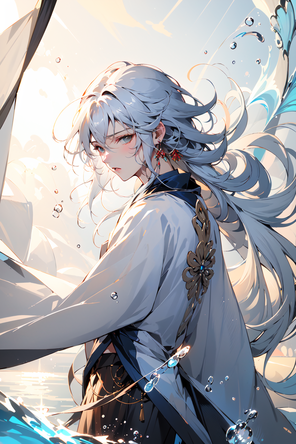 20363-397558025-(masterpiece_1.2),best quality,Chinese style,cowboy shot,_solo,1boy,male focus,long hair,looking at viewer,parted lips,from side.png